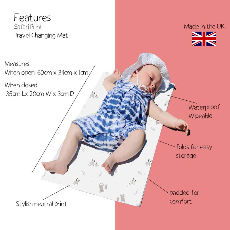 Baby changing 2024 mat size