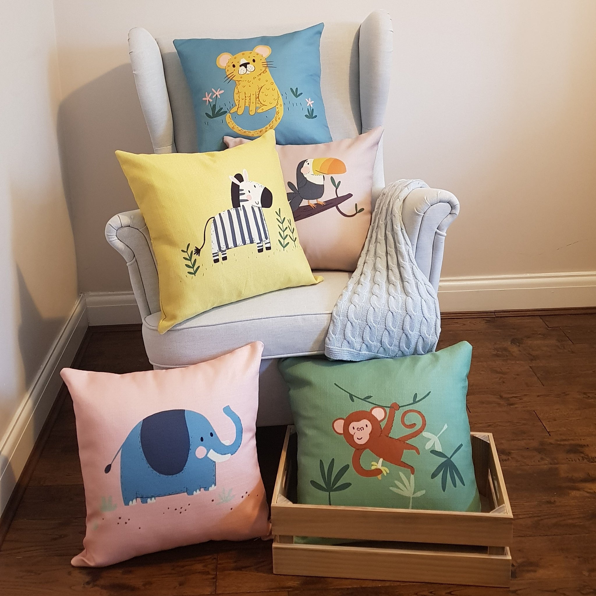 Jungle Animals Cushion Covers Optional Filling Kids Gift Idea Made By Paatch